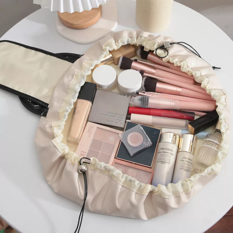 Waterdichte lederen cosmetische make-up tas